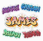 Custom Graffiti Name Sticker Street Art Vinyl Decal Gift Water Bottle Laptop