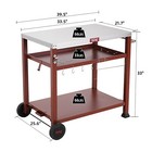 Feasto 3-shelf Outdoor Grill Cart  Grill Table Pizza Oven Table For Outside