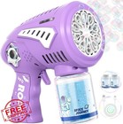 Rechargeable Bubble Gun Machine Kids Led Light Party Favors Toy