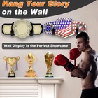 Corztg 4pcs Wrestling Championship Belt Wall Mount Display Case  Premium Hori   