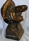 Vintage Abbotwares Jimmy Durante Schnozzola Bust Coin Bank Carl Romanelli Signed