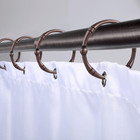 Shower Curtain Hooks 12 Pack Oil Rubbed Bronze Metal Round Ring Rustproof Rod