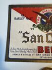The Quality Beer  san Diego  - San Diego Brewing Co  - Advertising Bottle Label
