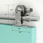Ccjh 4ft-20ft Stainless Steel Sliding Barn Door Hardware Kit Track For Wood Door