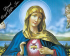 Never Framed 8 X 10 Wall Art Print Virgin Mary Our Lady Sacred Heart Poster
