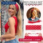 Obeoby 8 Pcs Polka Dot Headbands For Y2k Outfits  Non-slip Cloth Headband   Y2k