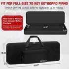 Orkels 76 Key Keyboard Case  10mm Pearl Cotton Full Padded Electric Piano Key   