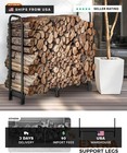 Firewood Rack   4ft Heavy Duty Fire Wood Storage Racks For Indoor Outdoor   metal Lo