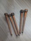 Vintage Wooden Industrial Bobbin  Spool  Thread Yarn Textile Lot Of Five 8 