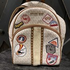 Michael Michael Kors Abbey Medium Aspen Pvc Backpack Bag Off White - Euc