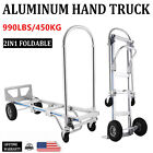 330-1000lbs 2 3 In 1 Heavy Duty Hand Truck Convertible Dolly Stair Climber Cart