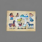 Vintage Wood Fisher-price  occupations     farm Animals  Puzzles  Ages 2-5  11 5