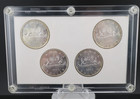 1965 Canadian Silver Dollars Variety Types Set Capital Poited Blunt Unc Lvb2 40