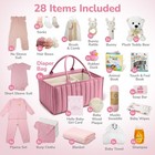 Premium New Baby Girl Gift Basket   Newborn Essentials Care Package In Diaper   