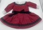 Beforever Samantha American Girl Doll Red Christmas Dress Black Trim Holiday