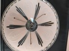 Vintage 1950s Pink Frosted Glass Hanging Ceiling Light With 3 Chain