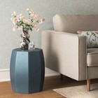 Ceramic Matte Glaze Side Table Dusty Blue - Threshold