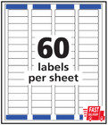 Avery Return Address Labels  Laser inkjet  2 3 X 1-3 4-inches  White  18294 