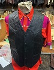 Lost Worlds Usa Black Horsehide Motorcycle western Vest -l-  New   165 00