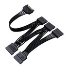 15pin Sata 1 Male To 5 Female Splitter Hard Drive Hdd Ssd Power Adapter Cable