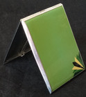 Rare  1930s Art Deco Golden Wheel Nickel Silver Enamel Cigarette Case Card Case
