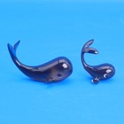 Hagen Renaker Miniature Whale Mama   Baby Cartoon Vintage Ceramic Figurine Set