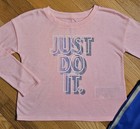 New Nike Little Girl Oversized Long-sleeve Crop Tee   Legging Set  Purple  sz 6 