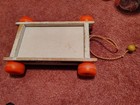 Playskool Vintage Wooden Wagon For 1950s Flat Pull Toy  sped 