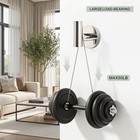 Round Bathroom Towel Hooks Polished Nickel Robe Coat Wall Hanger Mount 3 Pcs