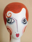 Ceramic Female Head Mannequin By Silvestri Demdaco 2009 - Violet