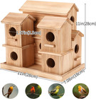 Bird House For Outside 10 Hole Bird House Room For 10 Birds Families  Large Hang