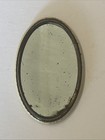 Mennen   s Flesh Tint Talcum Powder Celluloid Oval Pocket Mirror Great Graphics