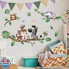 Boamau Cartoon Animal Wall Stickers Forest Safari Wall Decals Kid Room Nurser