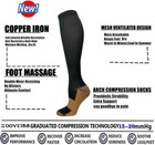 6 Pairs Copper Compression Socks 20-30mmhg Graduated Support Men s Women s
