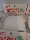Vintage Quickie Crafts Felt Cut Outs White Bells  Snowflake  Santa Christmas Lot