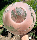 Vintage Rose Pink Art Deco Frosted Glass Light Ceiling Fixture Shade 10   