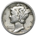 90  Silver Mercury Dime 50-coin Roll Avg Circ