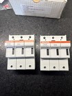 Mersen Ultrasafe Us143m 3 Pole Q331145b 14x51mm Fuse Holder Din Rail Lot Of 2