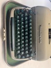 Vintage Remington Quiet-riter Manual Typewriter W  Case Working Green