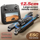2026 Rc Drone 4k Hd Wifi Fpv Drone Dual Camera 4 5  Screen Remote Quadcopter
