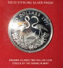 1971 Bahamas  2 Two Dollar Uncirculated Proof Sterling Silver Coin