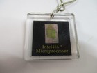 Vintage Lucite Intel Inside Keychain 486 Microprocessor Cpu