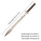 Metal Carbon Steel Large Sword full Tang Fixed Blade cord Wrapped Handle 