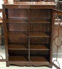 French Country Antique Mahogany Wood Bookcase Cabinet