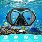 Snorkeling Gear For Adults  Snorkel Set Scuba Diving Mask Black green