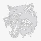 Wolf  2 - Reusable Airbrush Stencil Template