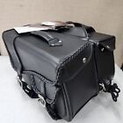 New Milwaukee Leather Medium Braided Throw Over Saddle Bag Black 12  X 9 