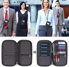 Rfid Family Passport Wallet Holder Waterproof  Travel Document Organizer Credit