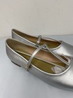 C paravano Mary Jane Shoes For Women   Ballet Flats Sz 10 5 Eu 40 5 Gray Leather
