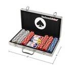 Poker Chip Set With Carrying Case Silver New